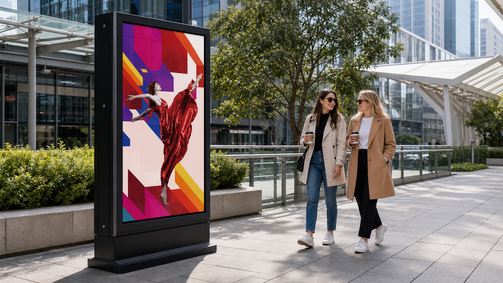 Outdoor IP66 commercial LCD advertising display