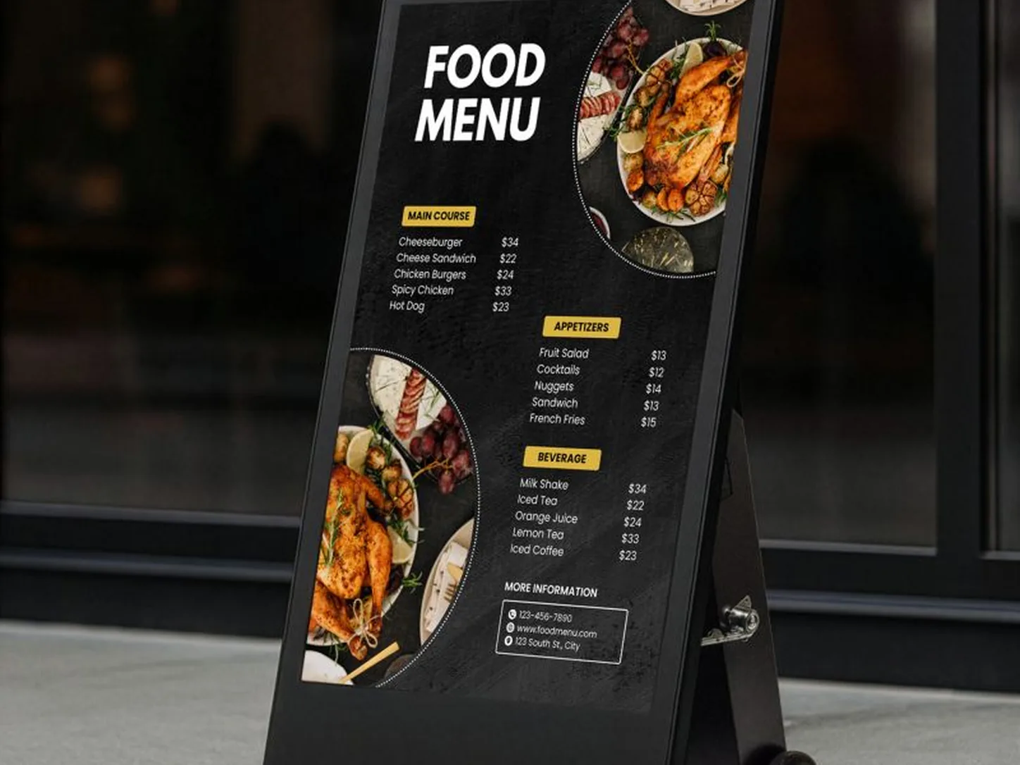 TZD Display 43 inch battery-powered portable outdoor digital signage