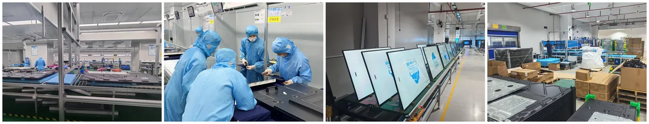 TZD Display LCD display production flow: panel staging, assembly, aging test and warehouse