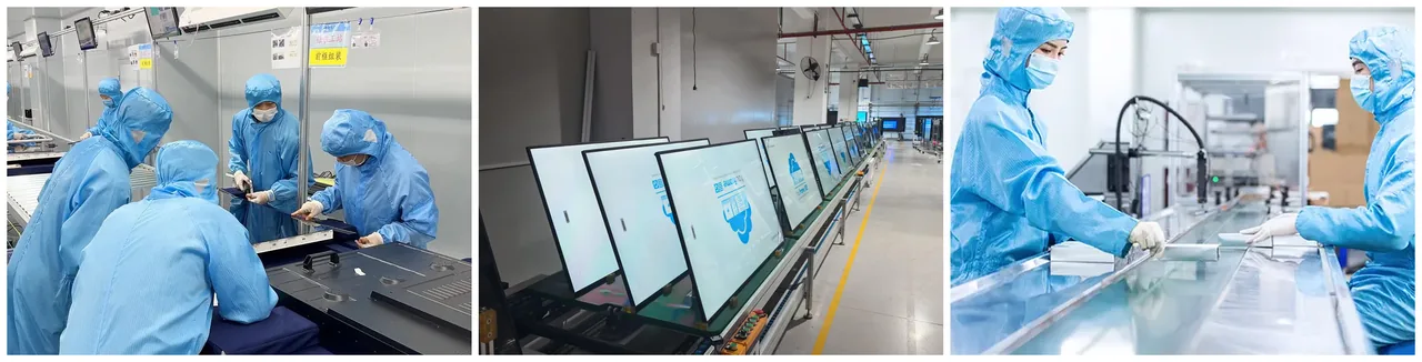TZD Display 4-stage QC for digital signage: assembly, aging test and panel handling