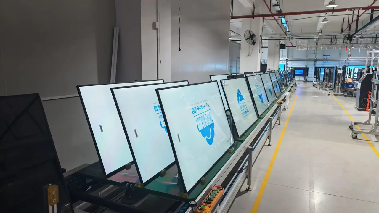 TZD Display outdoor IP66 display aging and burn-in test line before shipment
